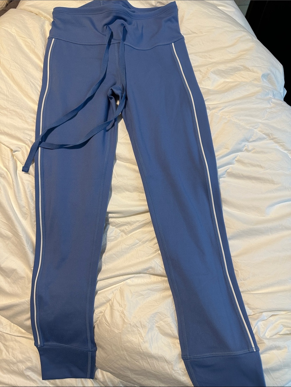 Blue Drawstring Track Joggers